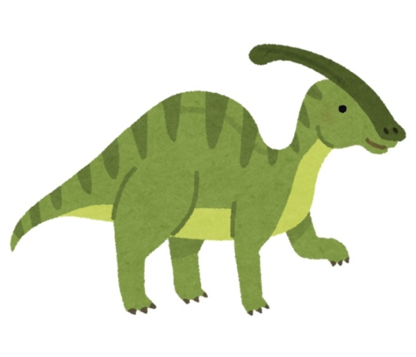 パラサウロロフスのイメージ（いらすとやから引用）